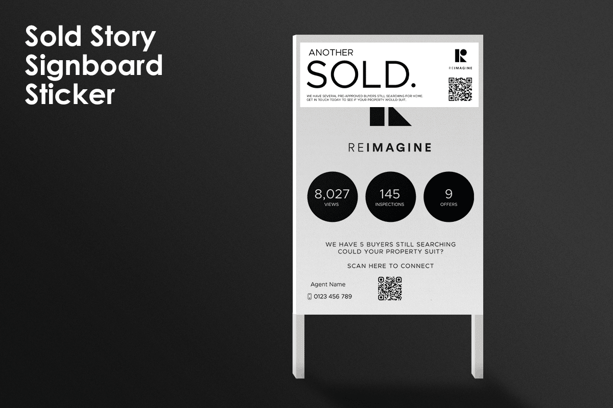 Sold Story Signboard Stickers