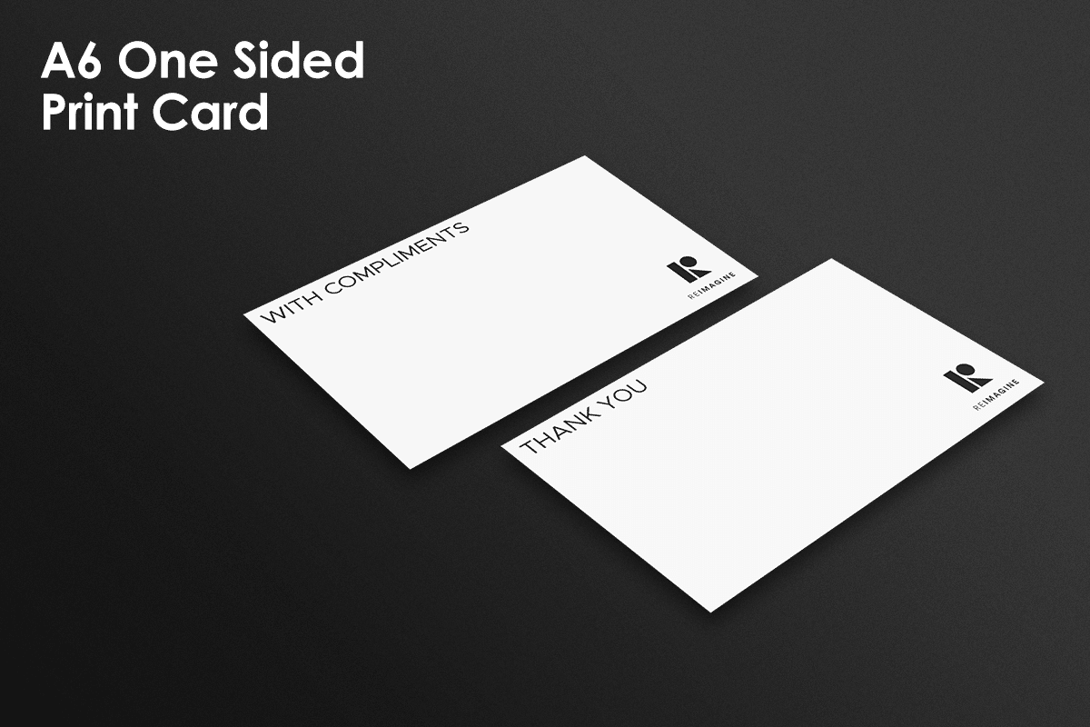 A6 One Sided Print Card